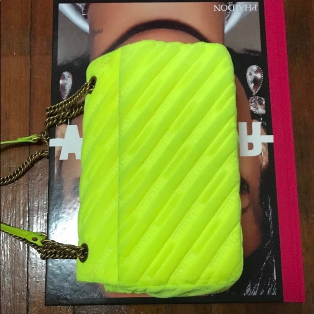 Balenciaga BB Logo Neon Velvet Bag - Picture 12 of 13